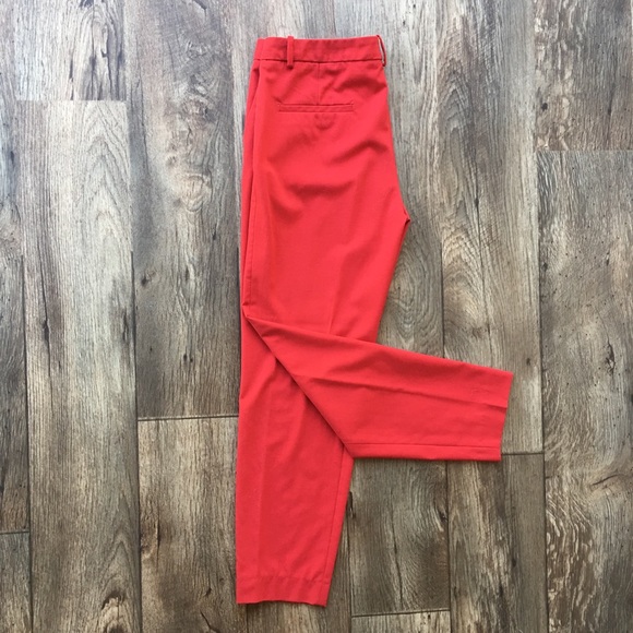 Zara Basic Pants - Zara Basic Red Slim Fit Slacks